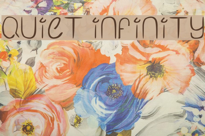 Quiet Infinity Font examples