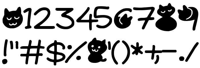 Quiet Meows Font OTHER CHARS