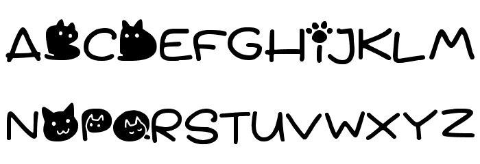 Quiet Meows Font LOWERCASE