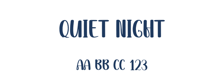 Quiet Night Font Preview
