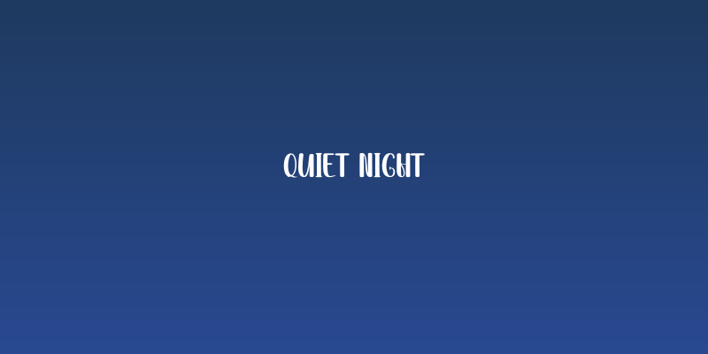 Quiet Night Social Header