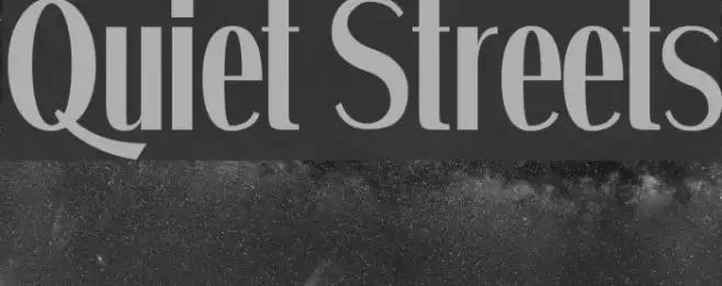 Quiet Streets Font examples