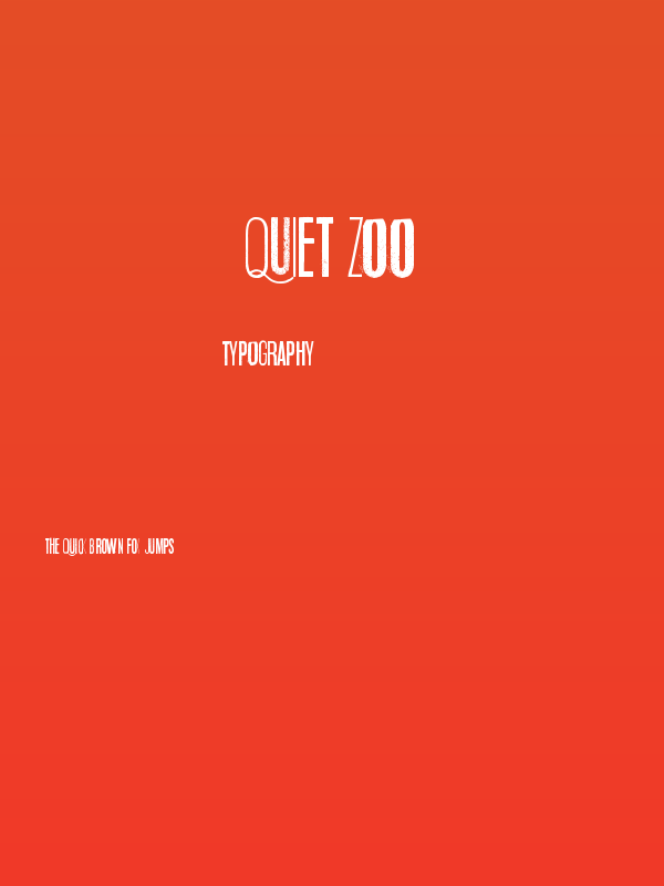 Quiet Zoo Poster