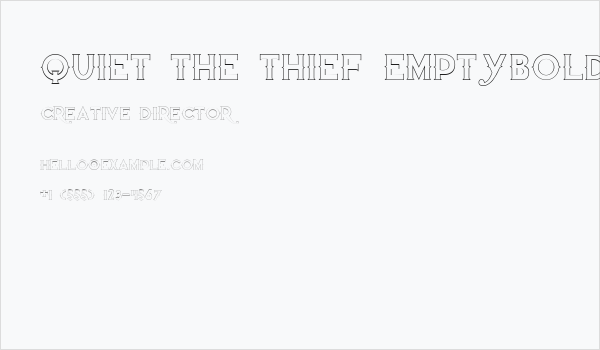 Quiet the Thief EmptyBold Business Card