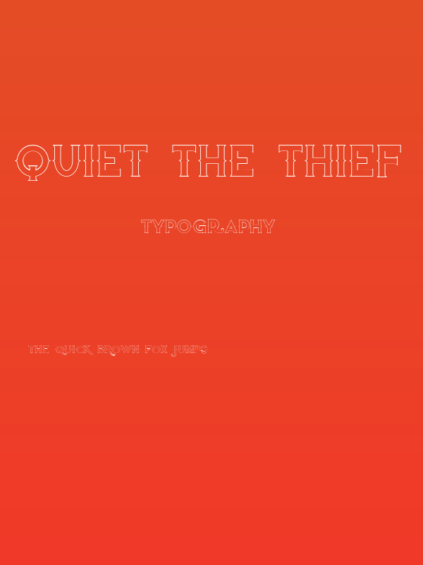 Quiet the Thief EmptyBold Poster