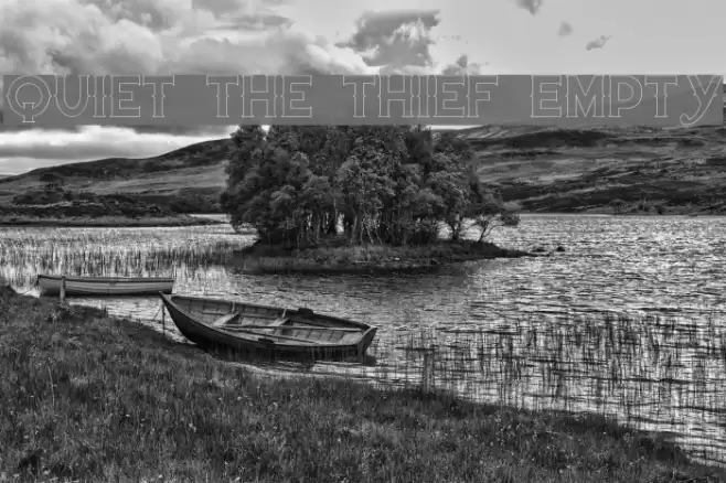 Quiet the Thief Empty Font examples