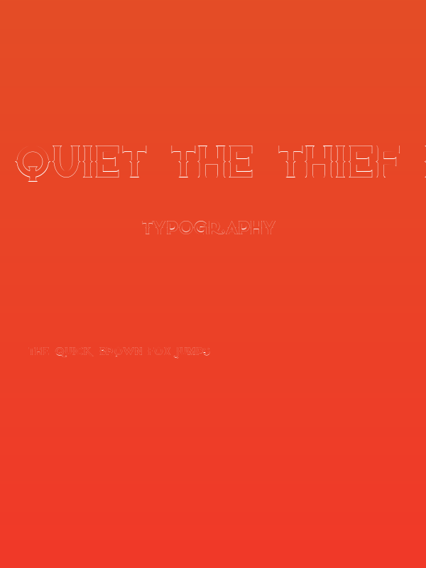 Quiet the Thief Empty Poster