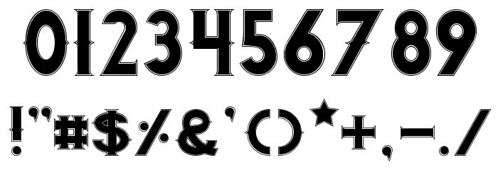 Quiet the Thief OutlinedTight Font OTHER CHARS