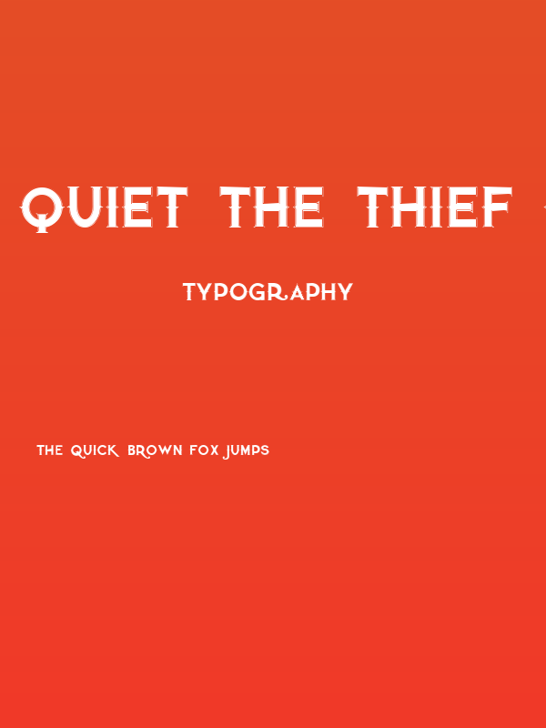 Quiet the Thief OutlinedTight Poster