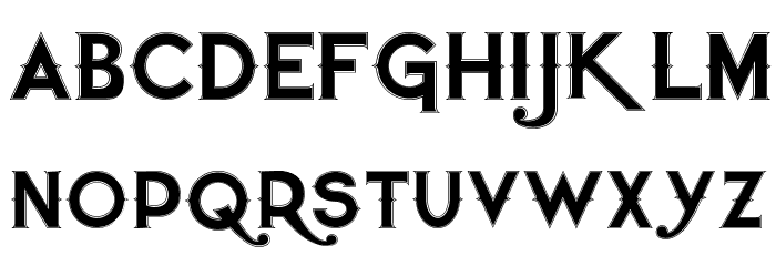 Quiet the Thief OutlinedTight Font LOWERCASE