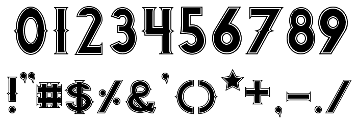 Quiet the Thief OutlinedWide Font OTHER CHARS