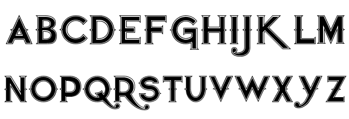 Quiet the Thief OutlinedWide Font LOWERCASE