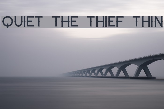 Quiet the Thief Thin Font examples