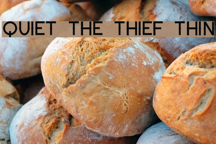 Quiet the Thief Thin Font examples