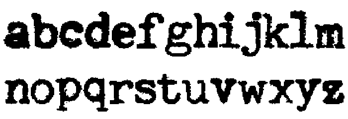 QuietTyper Font LOWERCASE