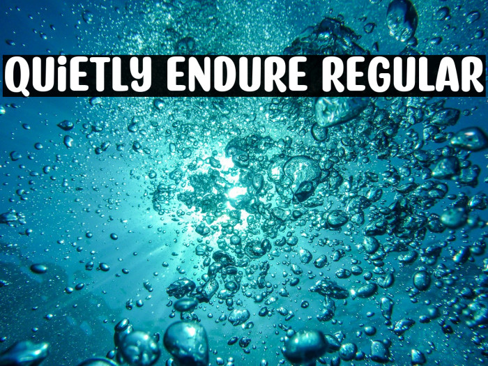 Quietly Endure Regular Example 1