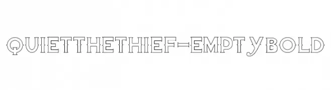 QuiettheThief-EmptyBold  नि: शुल्क फ़ॉन्ट्स डाउनलोड