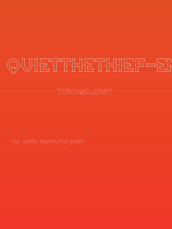 QuiettheThief-EmptyBold Poster