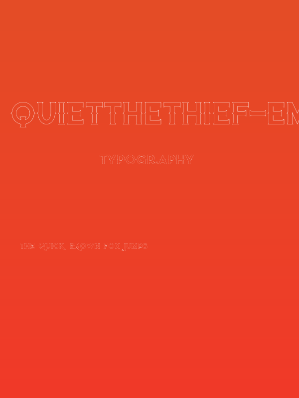 QuiettheThief-Empty Poster