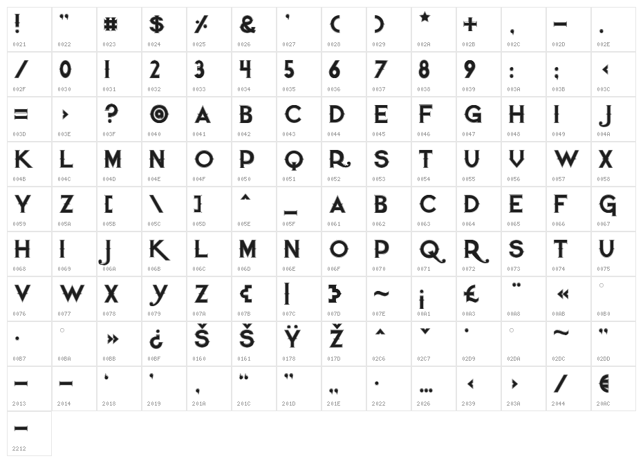 QuiettheThief-OutlinedTight Character Map