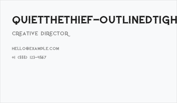 QuiettheThief-OutlinedTight Business Card