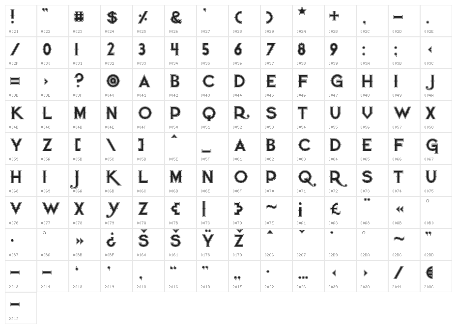 QuiettheThief-OutlinedWide Character Map