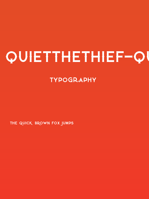 QuiettheThief-Quiet Poster