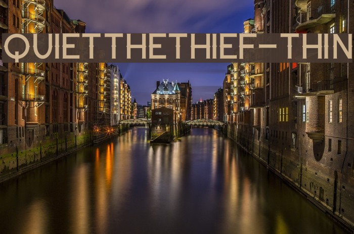 QuiettheThief-Thin Font examples