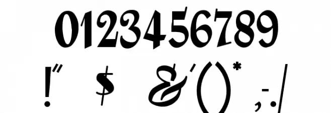 QuigleyWiggly Font OTHER CHARS