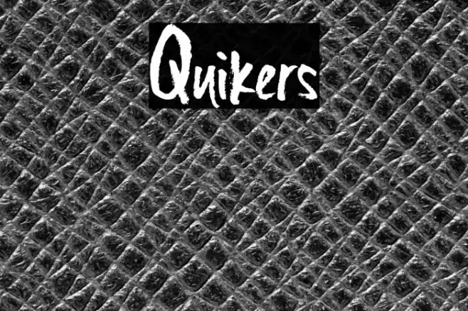Quikers Font examples