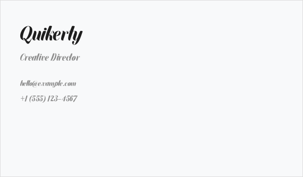 Quikerty Business Card