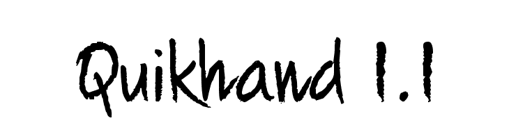 Quikhand 1.1 Font