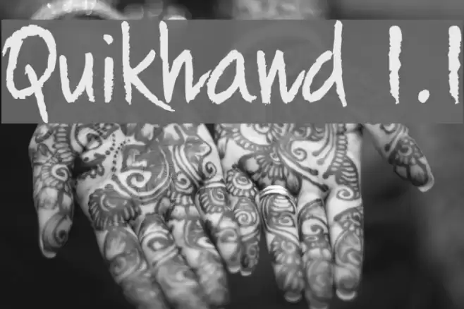 Quikhand 1.1 Font examples