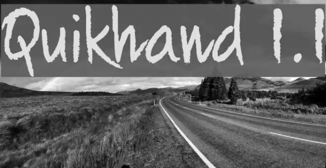 Quikhand 1.1 Font examples