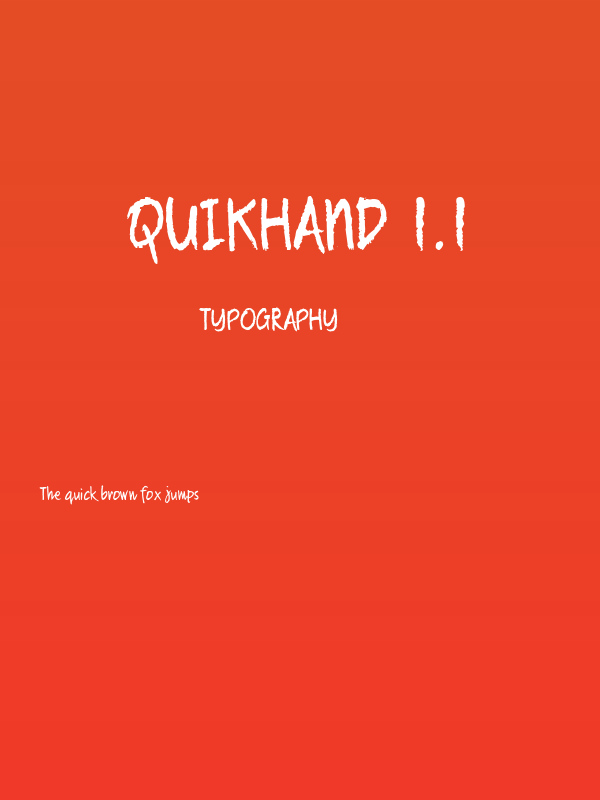 Quikhand 1.1 Poster