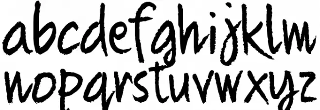 Quikhand 1.1 Font LOWERCASE