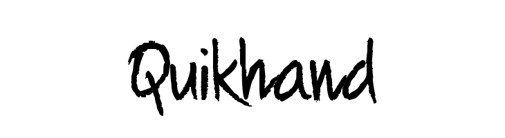 Quikhand Шрифта