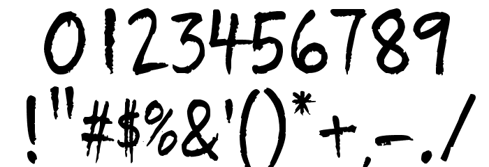 Quikhand Font OTHER CHARS