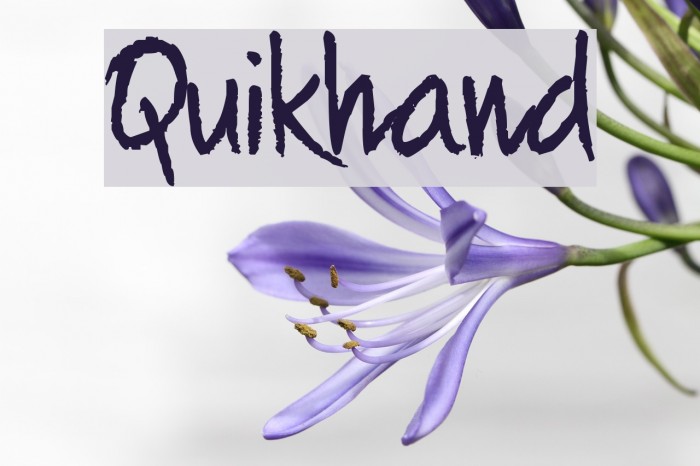 Quikhand Font examples