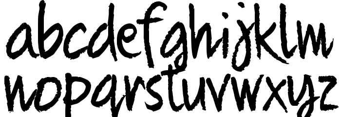Quikhand Font LOWERCASE