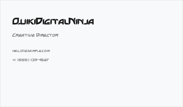 QuikiDigitalNinja Business Card