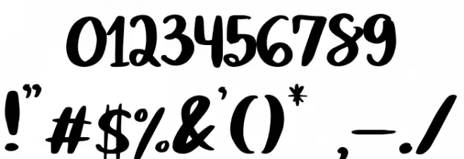 Quiky Regular Font OTHER CHARS