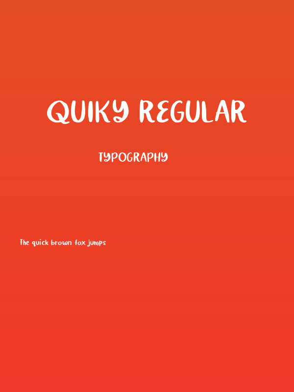 Quiky Regular Poster