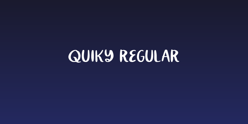 Quiky Regular Social Header