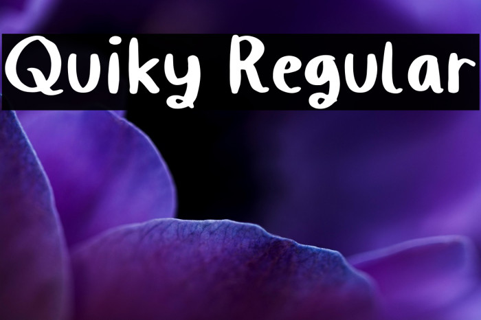 Quiky Regular Example 1