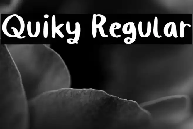 Quiky Regular Font examples