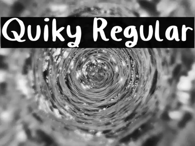 Quiky Regular Font examples
