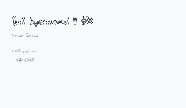 Quill Experimental O BRK Business Card