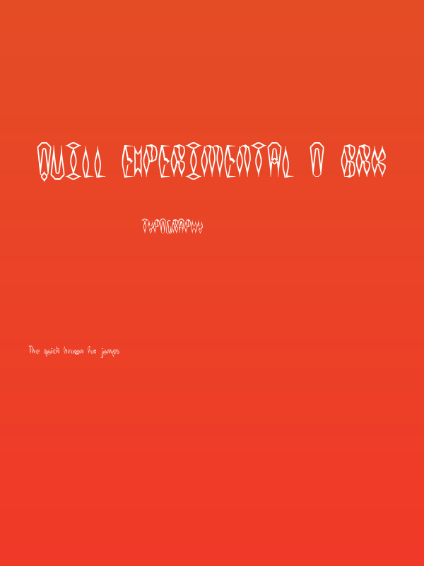 Quill Experimental O BRK Poster