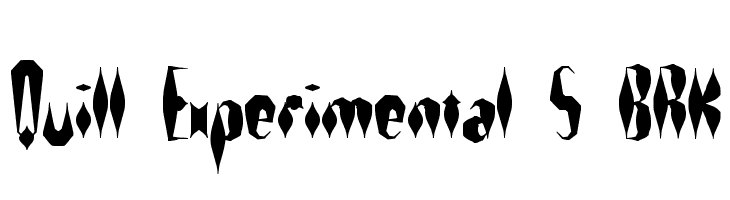 Quill Experimental S BRK  Скачать бесплатные шрифты